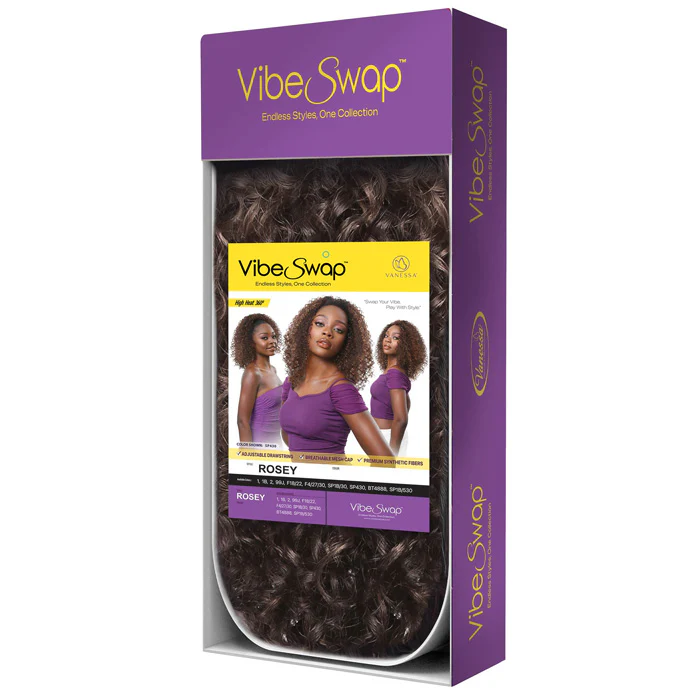 Vanessa Vibe Swap Half Wig - ROSEY - Image 4