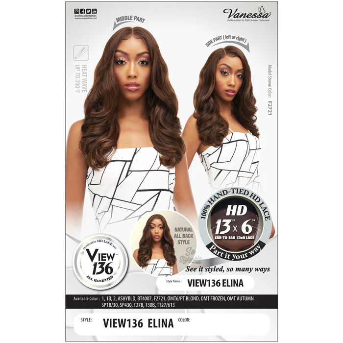 Vanessa View 136 HD 13x6 Hand-Tied Lace Front Wig - VIEW136 ELINA - Image 4