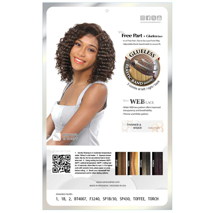 Vanessa View 44 Glueless 4x4 Lace Frontal Wig - VIEW 44 LIV - Hand-Tied - Image 4