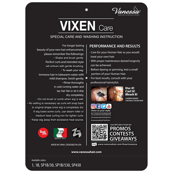 Vanessa Vixen 100% Human Hair Wig - HJH DAHLIA - Image 4