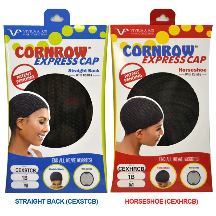 Vivica A Fox Cornrow Express Cap STRAIGHT BACK or HORSESHOE (With Combs) - Image 9