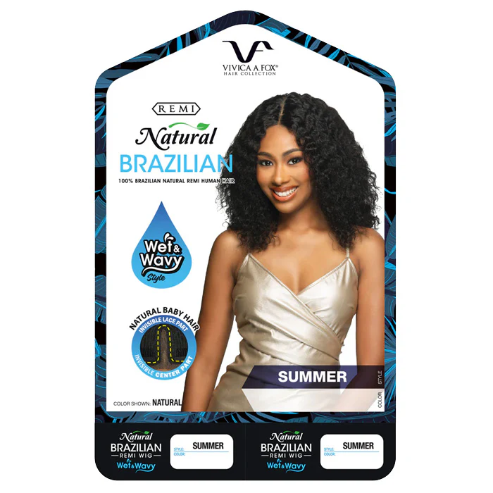 Vivica A Fox Natural Brazilian 100% Unprocessed Remi Human Hair 3.5" HD Deep Lace Part Wig - WET & WAVY SUMMER - Image 3