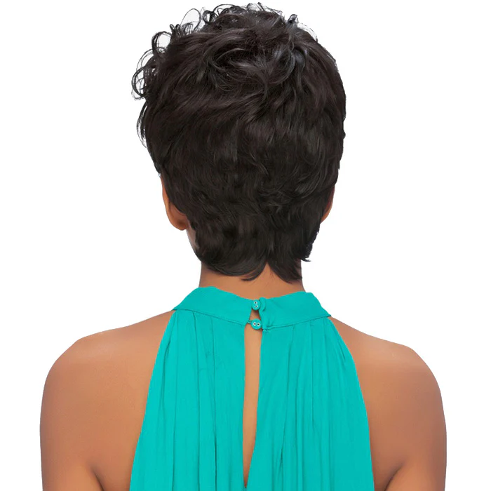 Vivica A Fox Remi Natural Human Hair wig SHORT LAYERED CUT WITH TIGHT PIN-CURL FRONT BANG - VIVID - Image 3