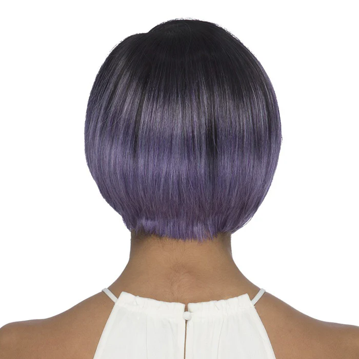 Vivica A. Fox New Futura Fiber 10" LAYERED BOB WITH SWEPT BANG & INVISIBLE SIDE CURVED PART(RIGHT) Wig - ALLEGRA - Image 6