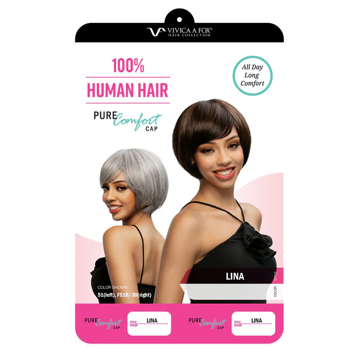 Vivica Fox Pure Comfort Cap 100% Human Hair Full Wig - LINA - Image 4