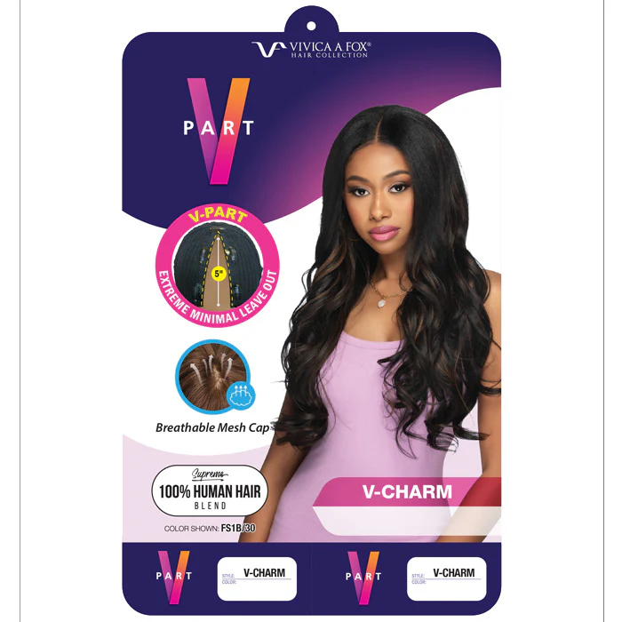 Vivica A Fox Human Hair Blend V-Part Wig - V-CHARM - Image 4