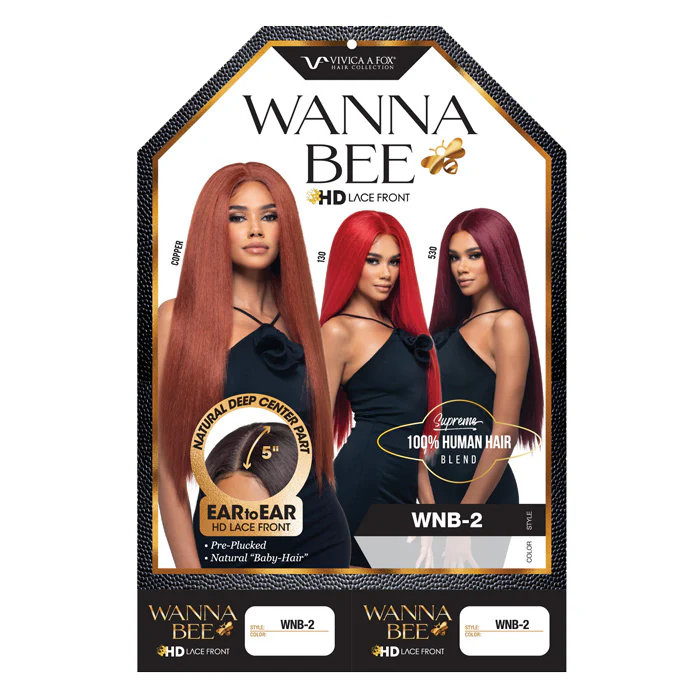 Vivica Fox Wanna Bee Human Hair Blend 5" Deep HD Lace Front Wig - WNB-2 - Image 4