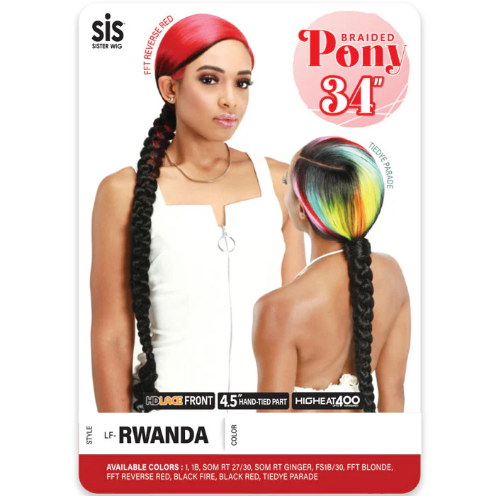 Zury Sis Braided Pony 4.5" Hand-Tied HD Part Lace Wig - LF-RWANDA - Image 5