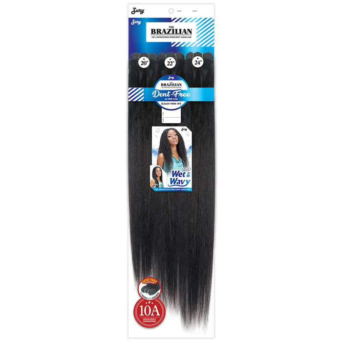 Zury Sis Brazilian Virgin Remy 100% Unprocessed Human Hair Dent-Free Wet & Wavy Weave Bundle - CURLY (10"-24") - Image 3