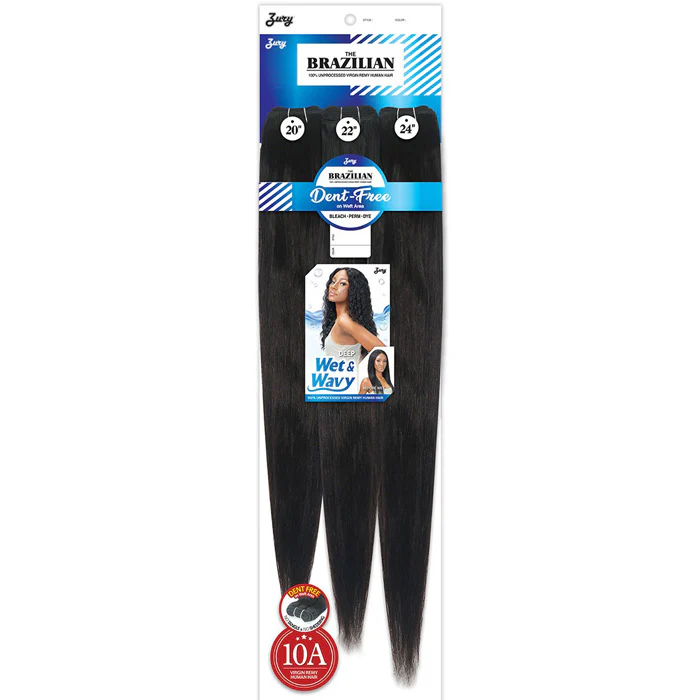 Zury Sis Brazilian Virgin Remy 100% Unprocessed Human Hair Dent-Free Wet & Wavy Weave Bundle - DEEP (10"-24") - Image 3