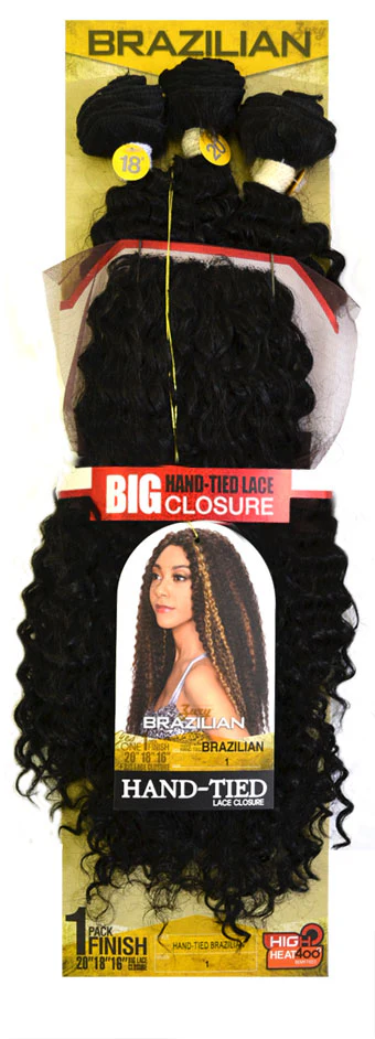 Zury Sis Brazilian Yesone BRAZILIAN Weave (1Pack Finish-16/18/20 + Big Closure) - Image 4