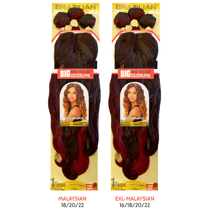 Zury Sis Brazilian YesOne Weave - MALAYSIAN / EXL-MALAYSIAN (1Pack Finish + Big Closure) 16-22" - Image 2