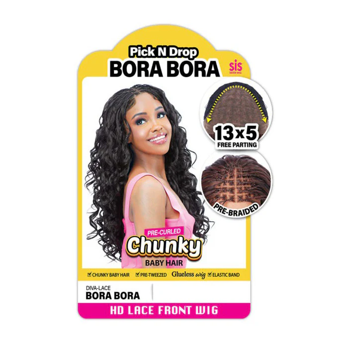 Zury Sis Chunky Glueless Pre-Braided HD 13x5 Lace Front Wig - BORA BORA - Image 3
