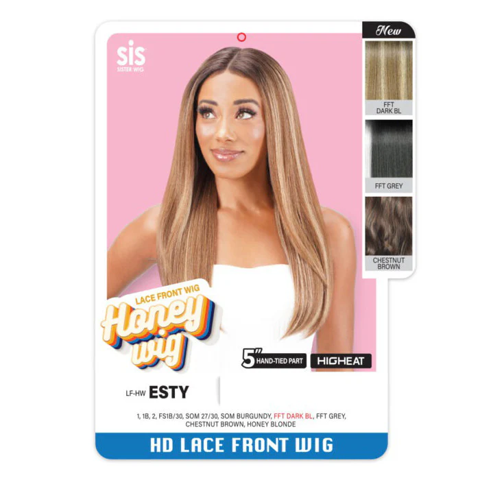 Zury Sis Honey Wig 5" Hand-Tied Part HD Lace Front Wig - ESTY - Image 3