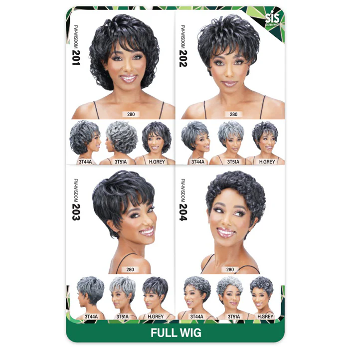Zury Sis Ms.Wisdom Salt and Pepper Full Wig - WISDOM 203 - Image 6