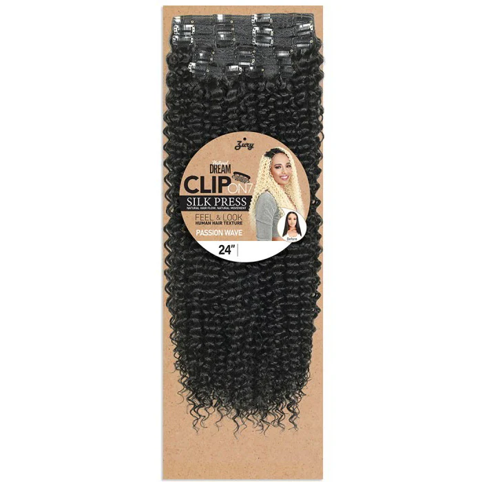 Zury Sis Natural Dream Clip On 7 Silk Press Weave - PASSION WAVE 24" - Image 2