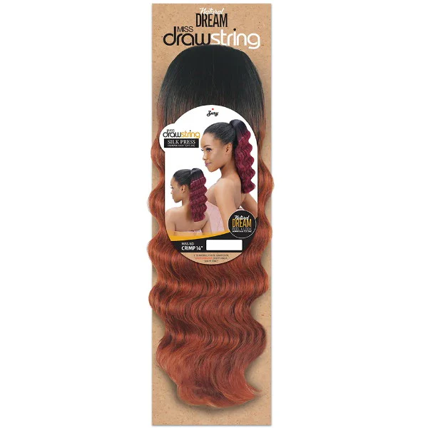 Zury Sis Natural Dream Miss Drawstring Silk Press Ponytail - MISS CRIMP 14" - Image 3