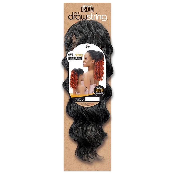 Zury Sis Natural Dream Miss Drawstring Ponytail - MISS ND CURLY 14" - Image 3