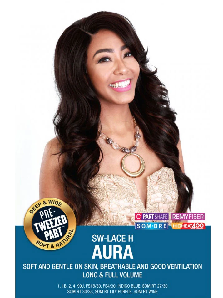 Zury Sis Royal Pre-Tweezed Part Swiss Lace Front Wig SW-LACE H AURA - Image 2