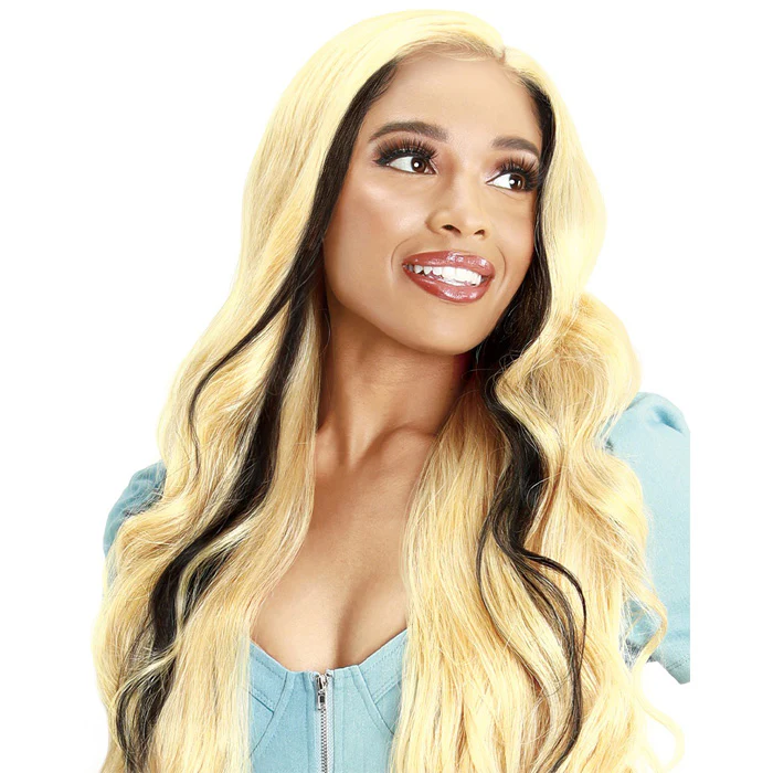 Zury Sis SKunk Stripe Colors 5" HD Lace Front Wig - LF WILMA