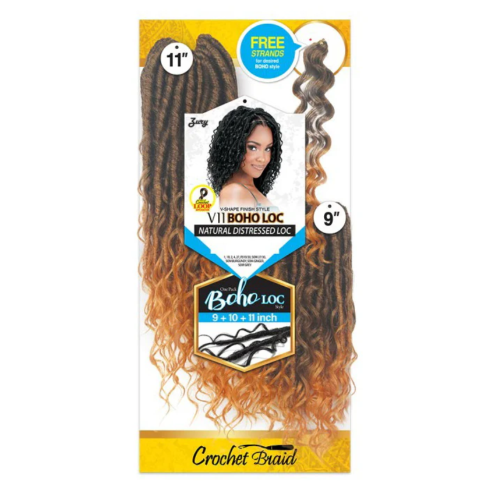 Zury Sis V11 Pre-Loop Crochet Braid - BOHO LOC 9/10/11" 3X - Image 2