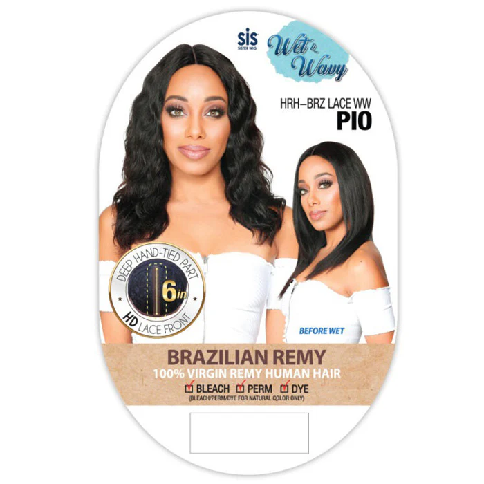 Zury Sis Wet & Wavy Brazilian Remy HD Lace Front Wig - HRH-BRZ LACE WW PIO - Image 3